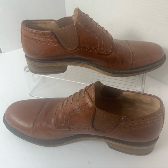 Dries Van Noten Men’s Oxfords Lace Up Made in Italy Cognac Brown Wooden Sole main image 9